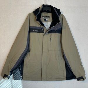 Columbia XCO Men's Waterproof Insulated Jacket Tan Black Blue XXL Interchange